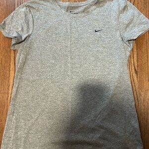 Nike Women's' Dri-FIT Gray Short-Sleeve Tee